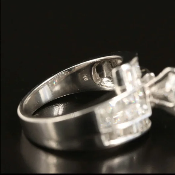 10K White Gold 2.16 CTW Natural Diamond Ring - Picture 7 of 10